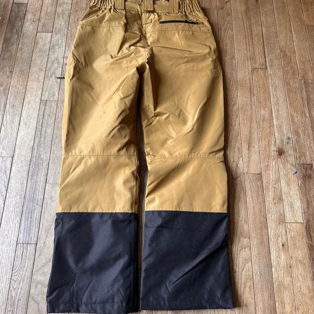 Pioneer Camp Ski Snow Pants Mens M Suspender Waterproof Tan Brown Modern Winter